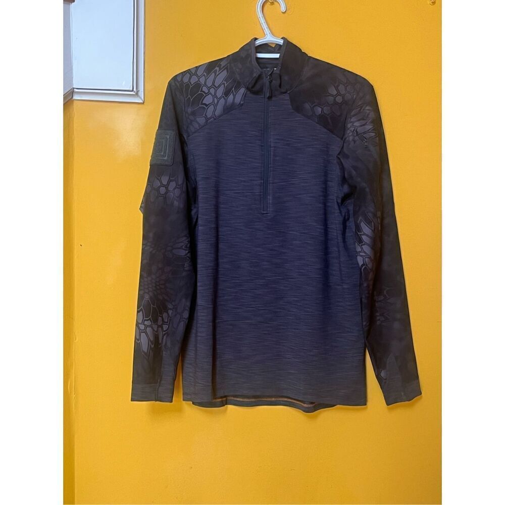 511 Tactical Gray Black  Zip Neck Pull On Sz S Long Sleeve Top‎ Jacket Workwear